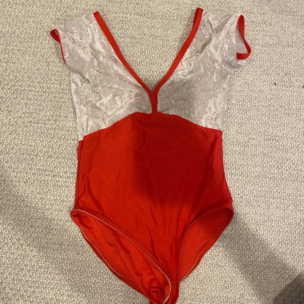 Yumiko Red Velvet Leotard